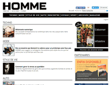 Tablet Screenshot of hommemagazine.ca